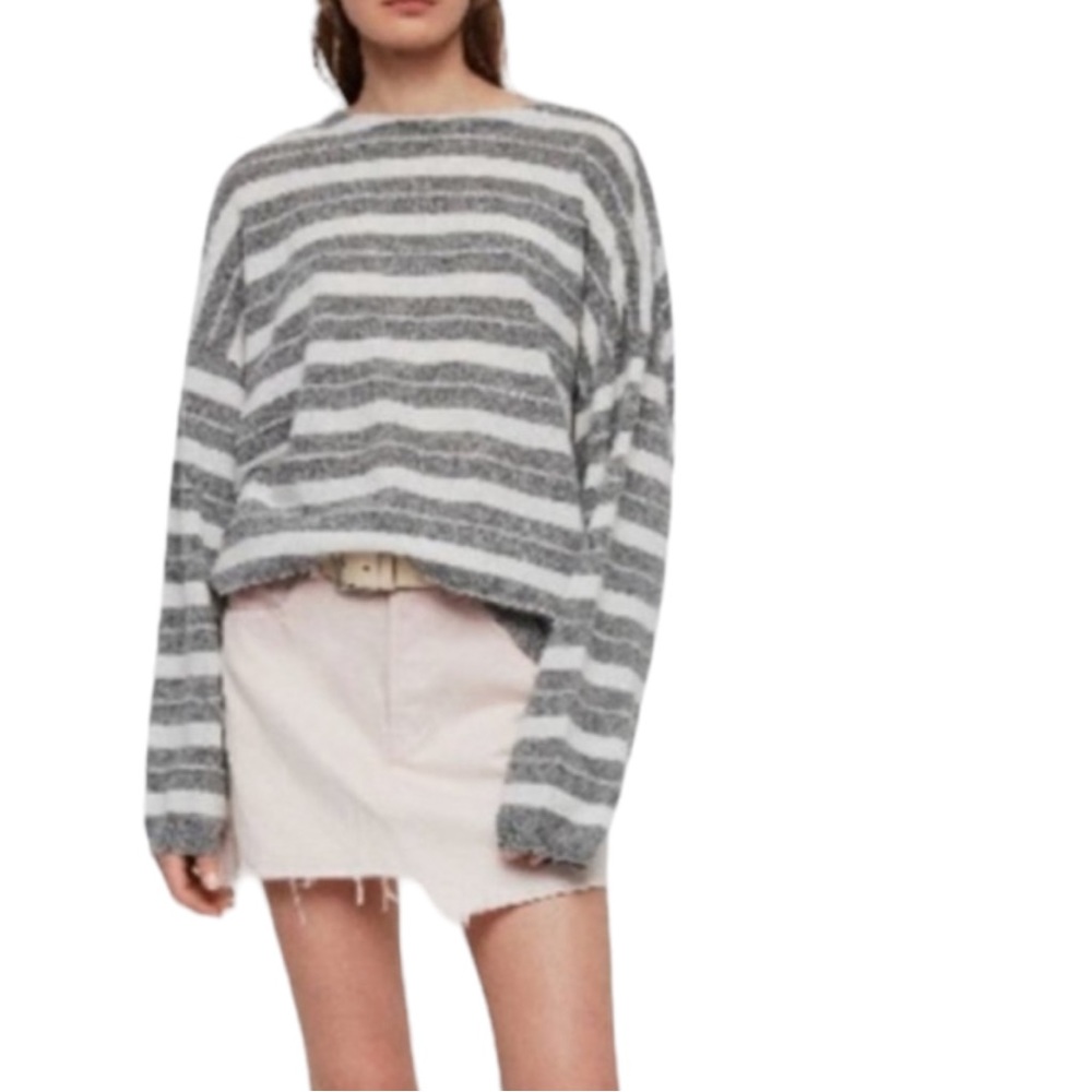 All Saints cassia Boat Neck Striped Sweater